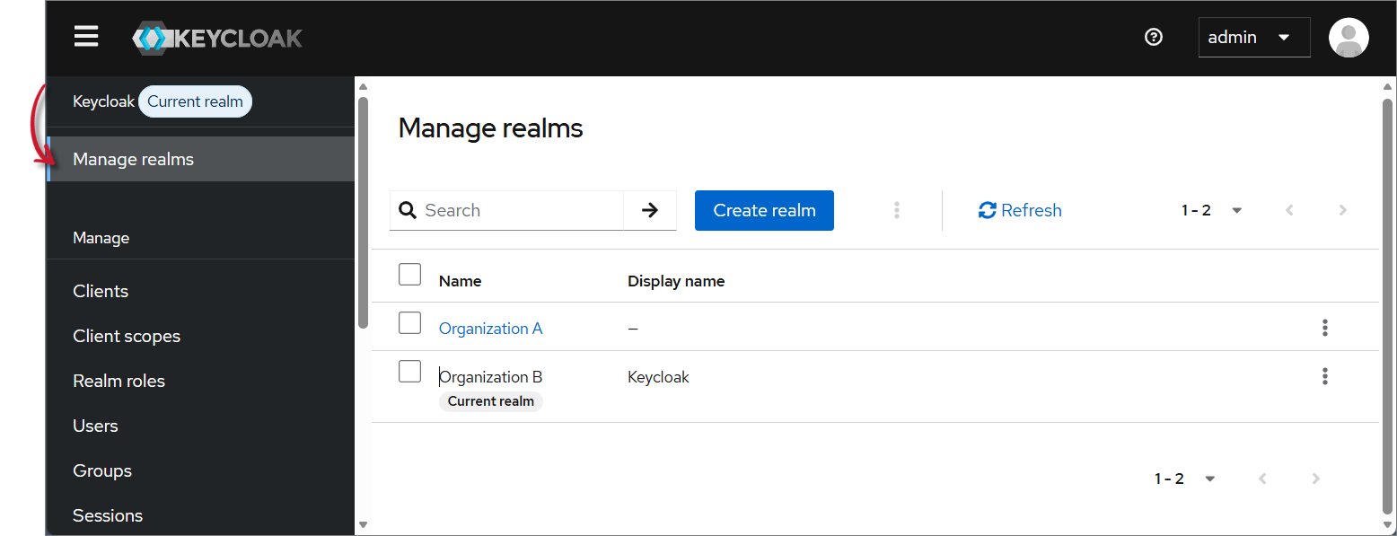 Manage Realm