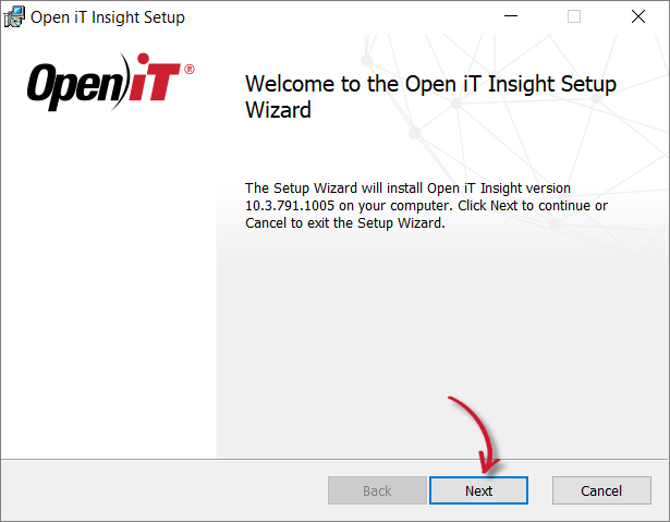 Setup Wizard Welcome Screen