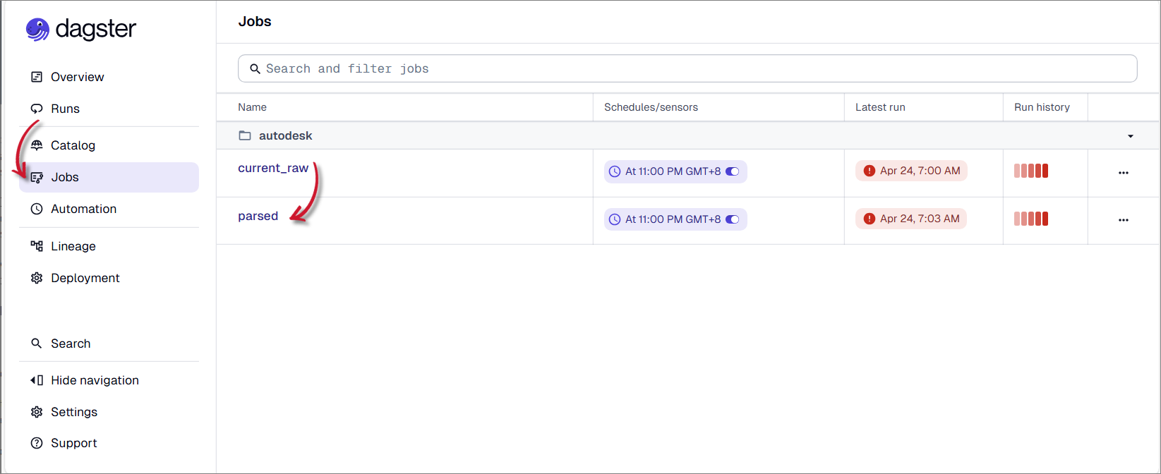 Select Parsed Job