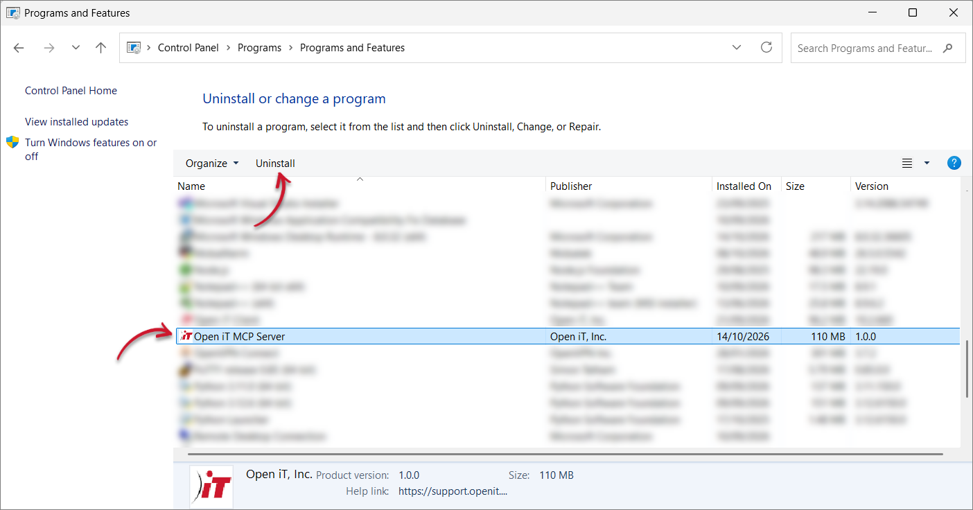 Uninstall Option 2
