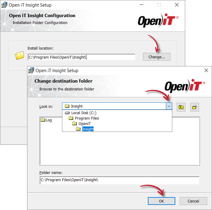 Destination Folder Configuration