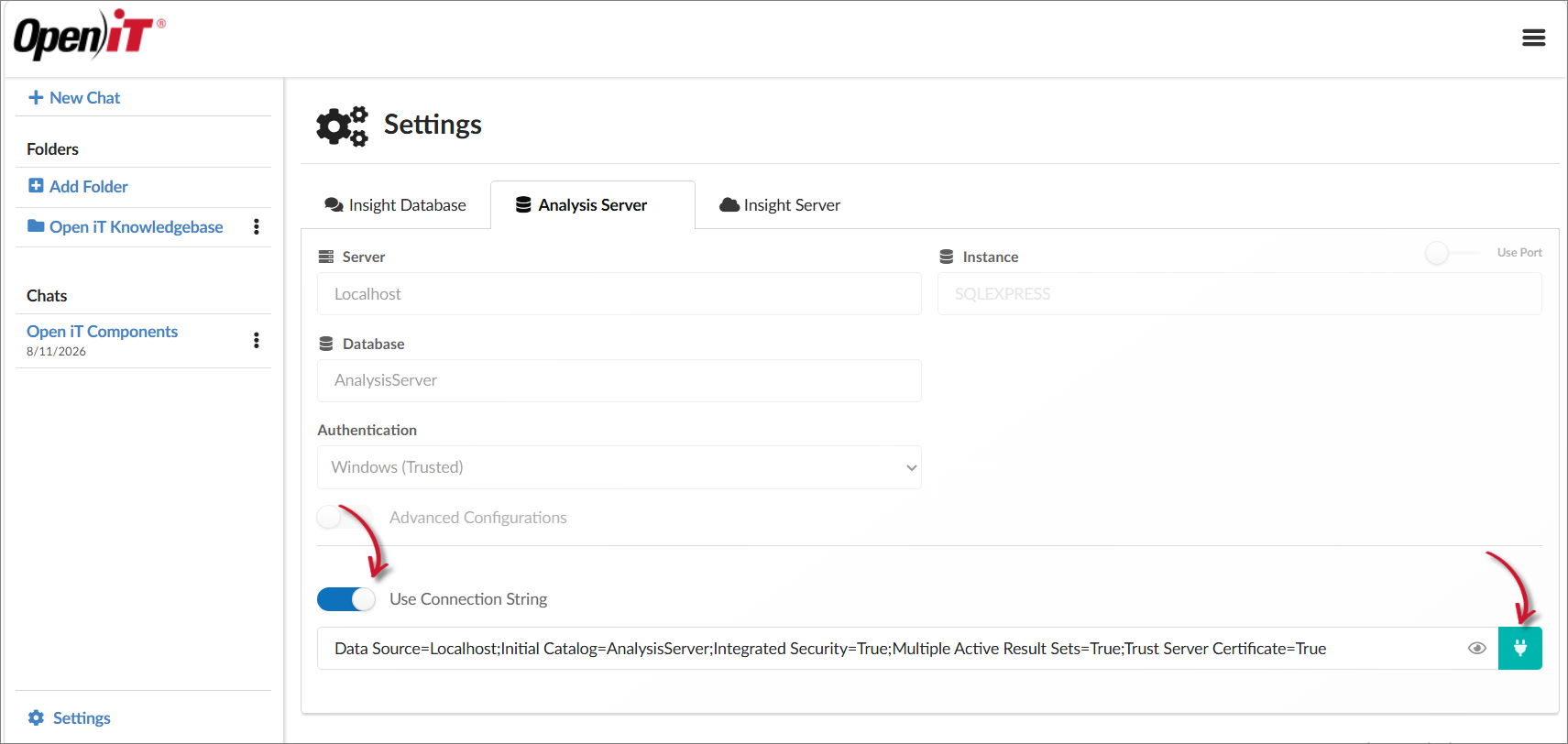 Analysis Server Configuration Using Connection String