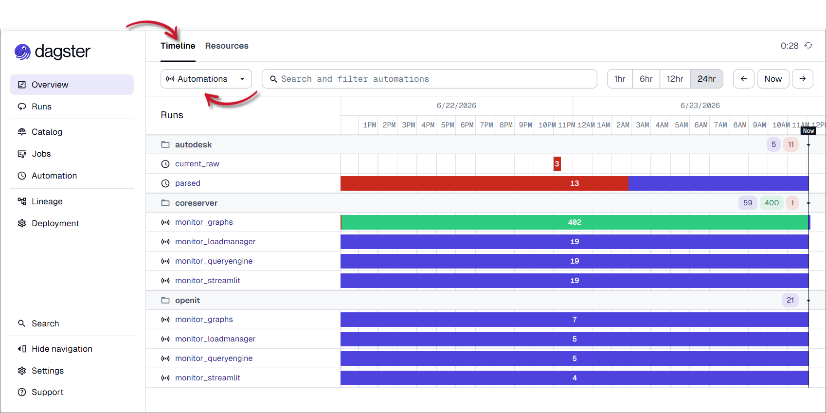 Navigate to Automations