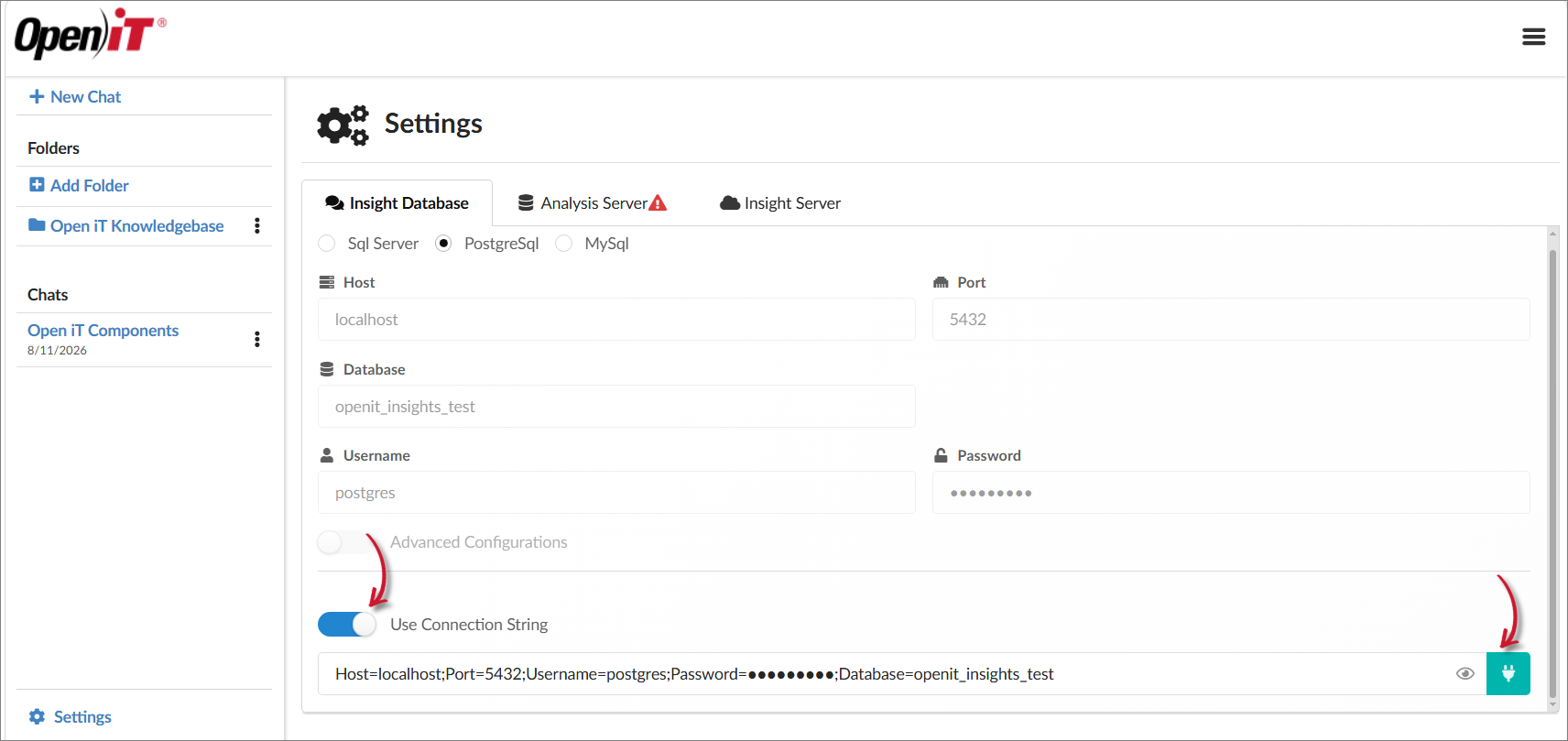 Database Configuration Using Connection String