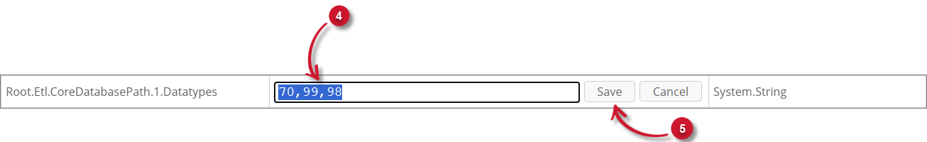 Setting Root.Etl.CoreDatabasePath