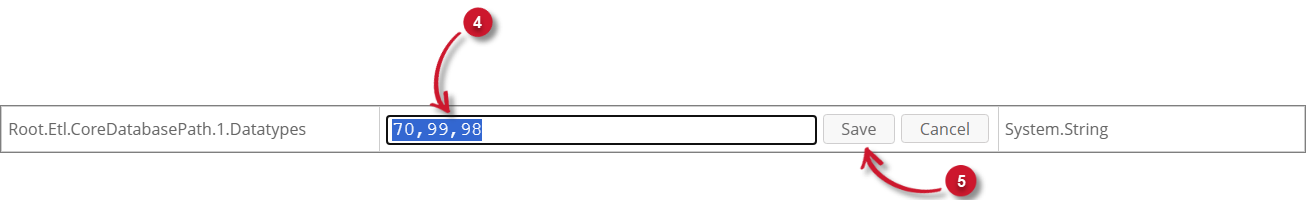 Setting Root.Etl.CoreDatabasePath