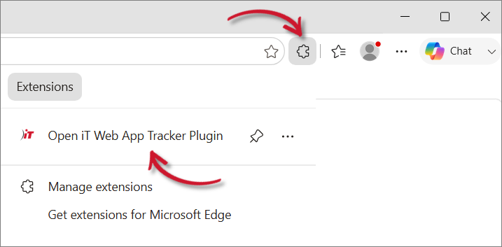 Accessing the Web App Tracker Plugin