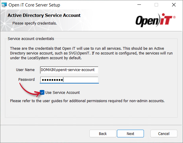 Active Directory Service Account Configuration