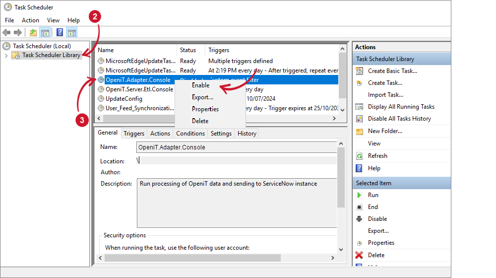 Task Scheduler Job Run Manually