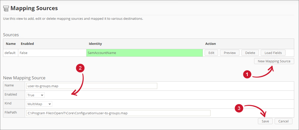 Adding Mapping Sources