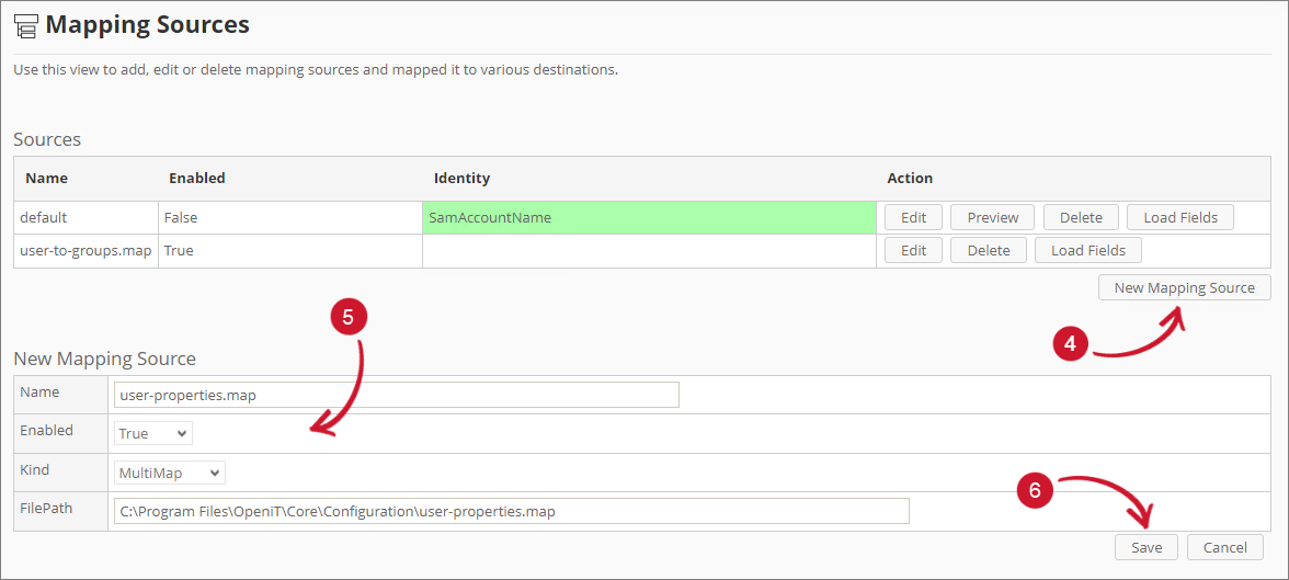 Adding Mapping Sources