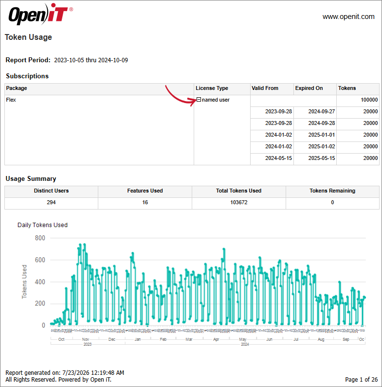 Autodesk Token Usage Report