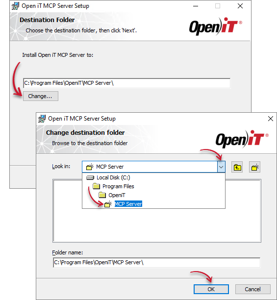 Destination Folder Configuration