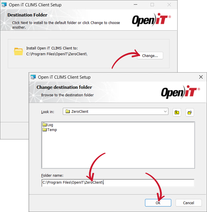 Changing the Installation Directory