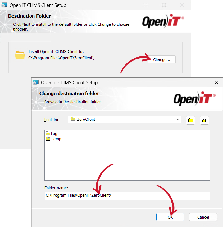 Changing the Installation Directory