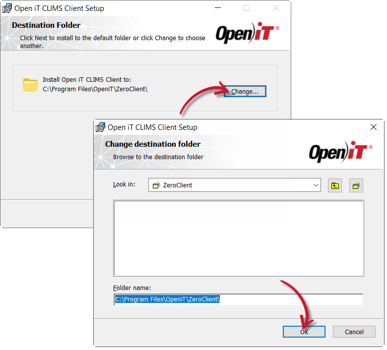 Changing the Installation Directory
