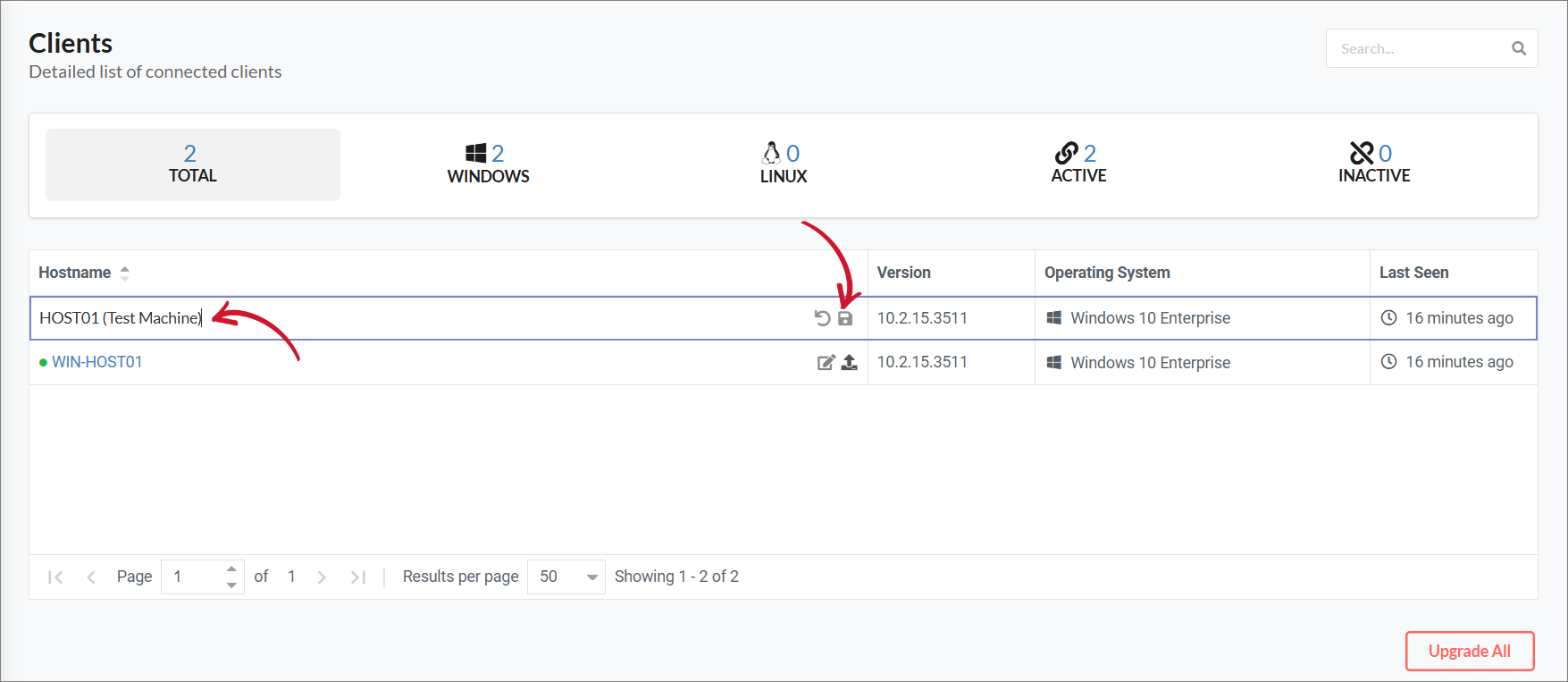 Editing the Client Label