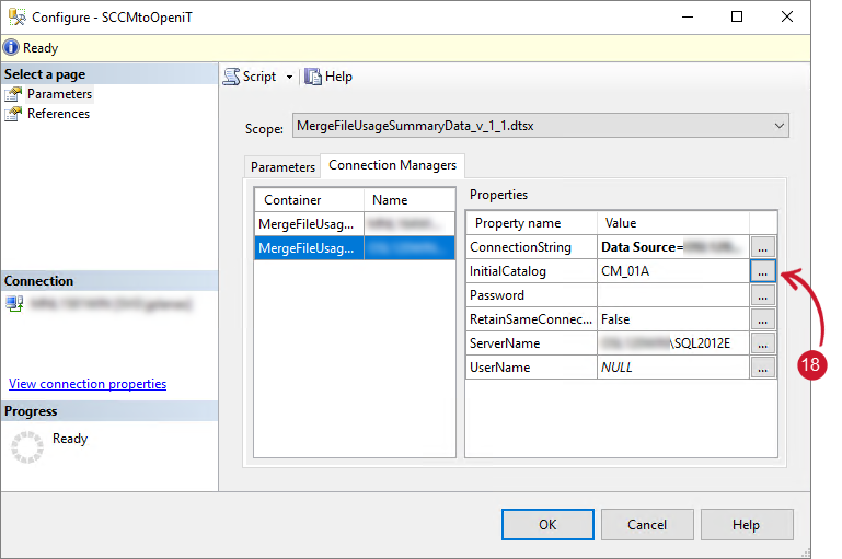 Configuring SSIS Package - SCCM Initial Catalog