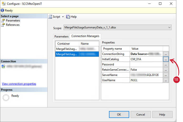 Configuring SSIS Package - SCCM Initial Catalog