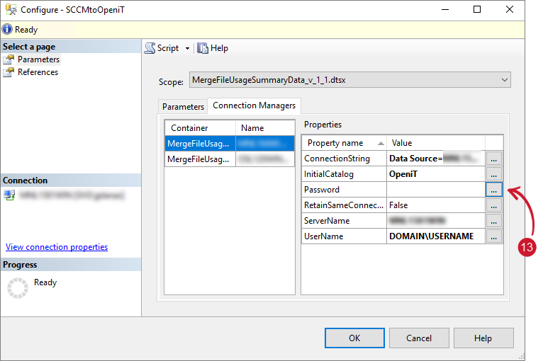  Configuring SSIS Package - Password