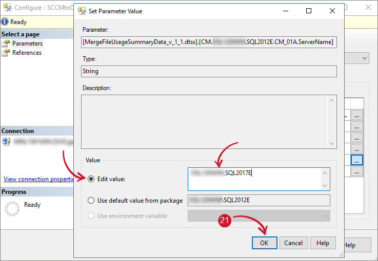 Configuring SSIS Package - Edit Server Name