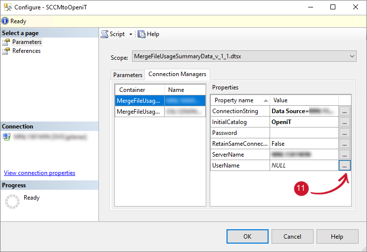  Configuring SSIS Package - User Name