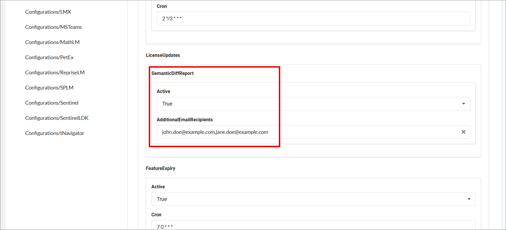 Saving Configurations/Alerts