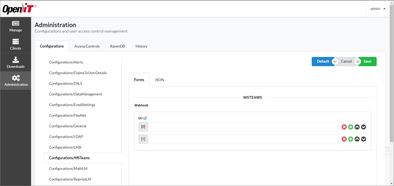Configurations/MSTeams: Multiple Webhook URL fields
