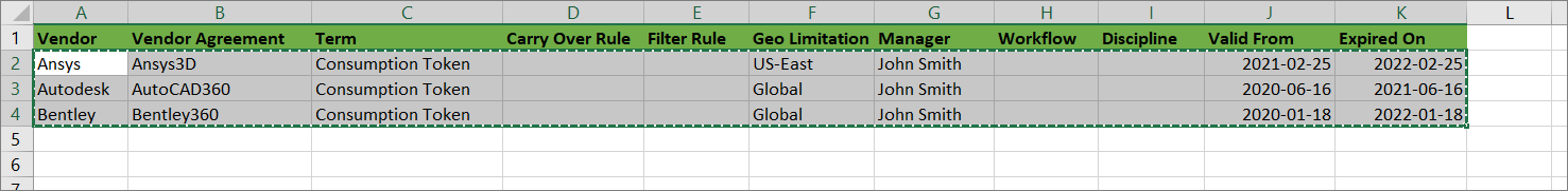 Sample Excel Sheet