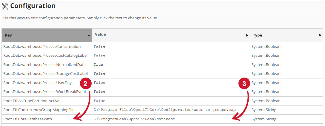 Check Core Server Database Path