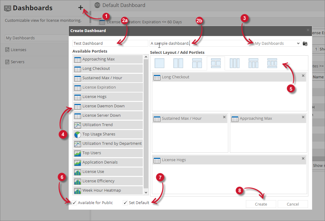 Analysis Server License Usage Dashboard: Creation