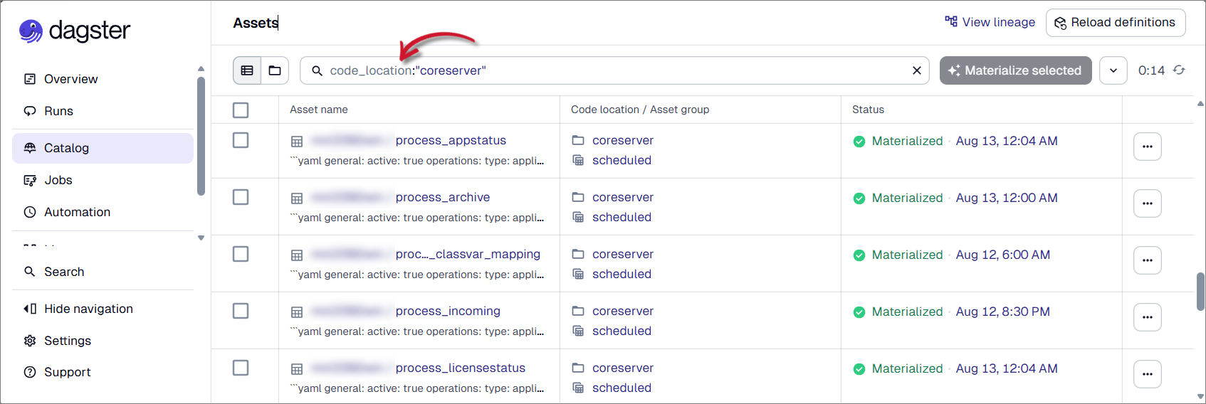 Filter Core Server Assets
