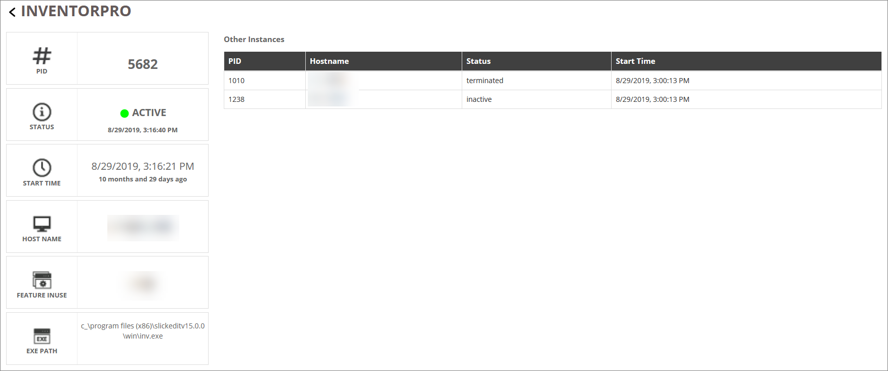 Application Information Dashboard (Non-Terminated)