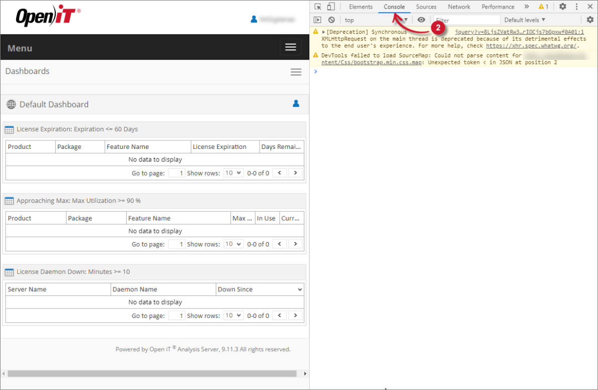 Check Web Browser Console Errors