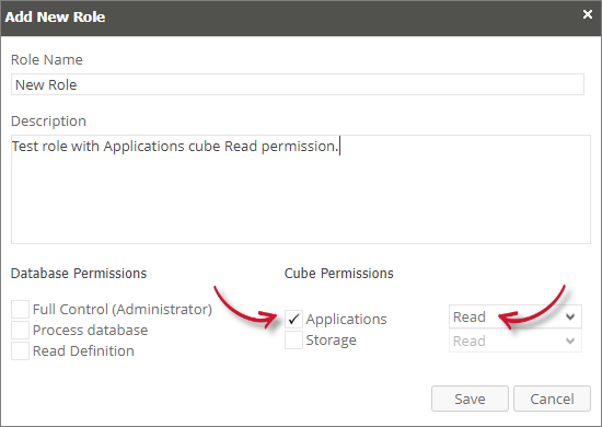 New Role Permissions