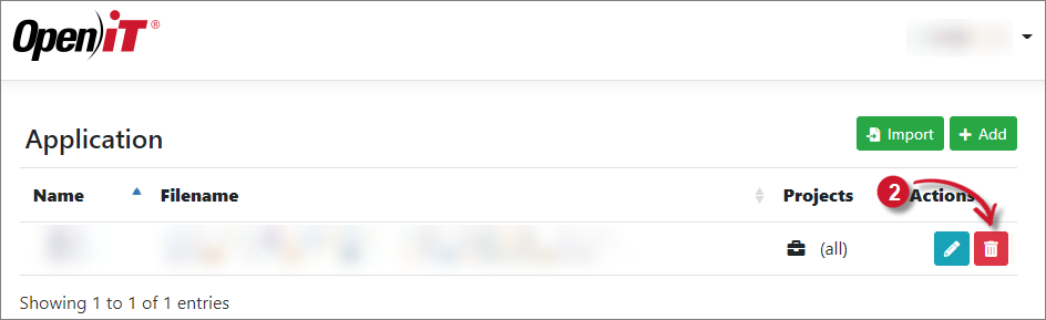Deleting Applications