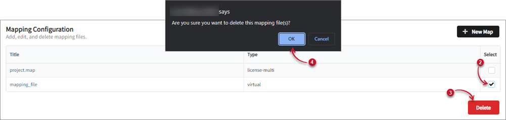 Deleting Mapping Files