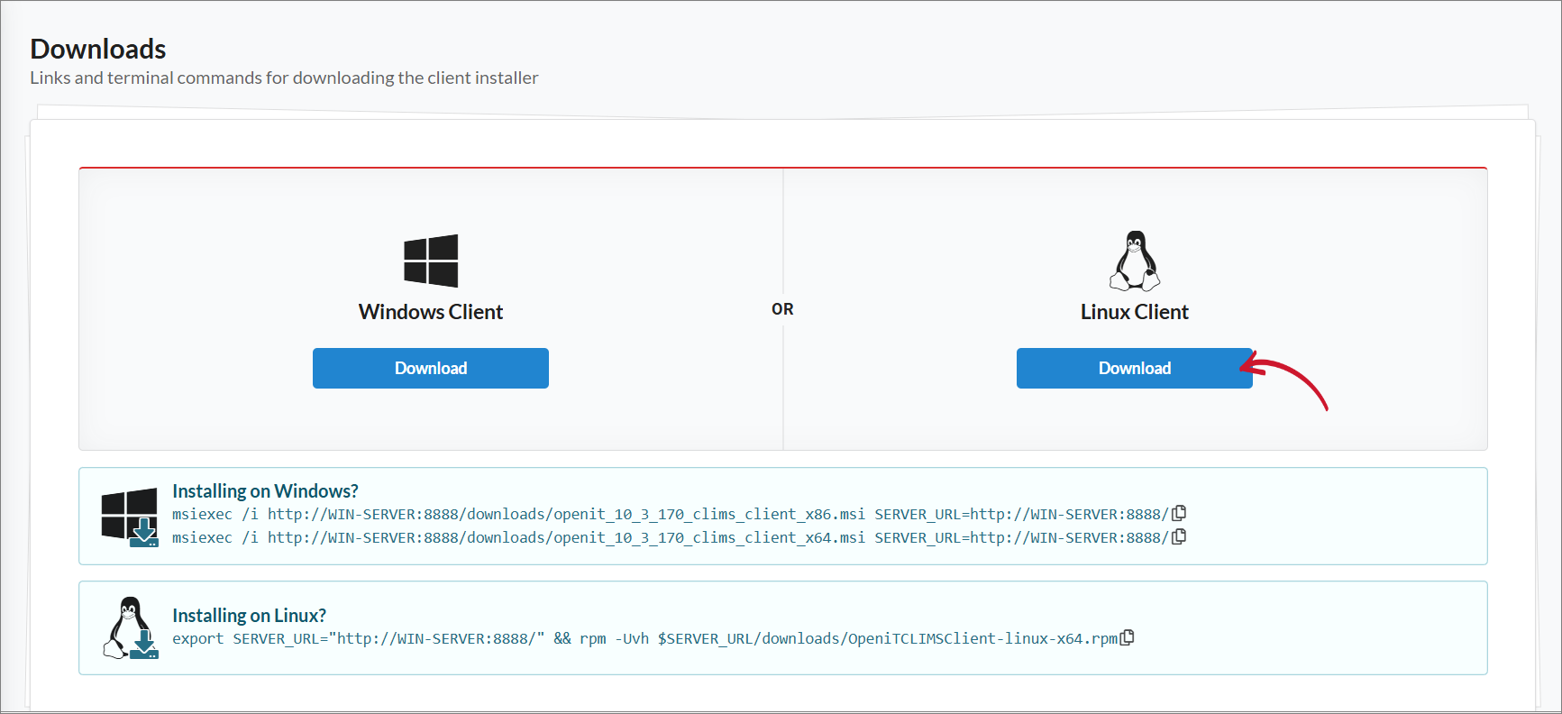 Unix Client Installer