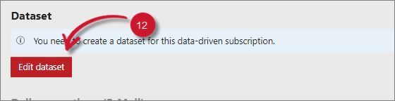 Data-driven Subscription: Edit dataset