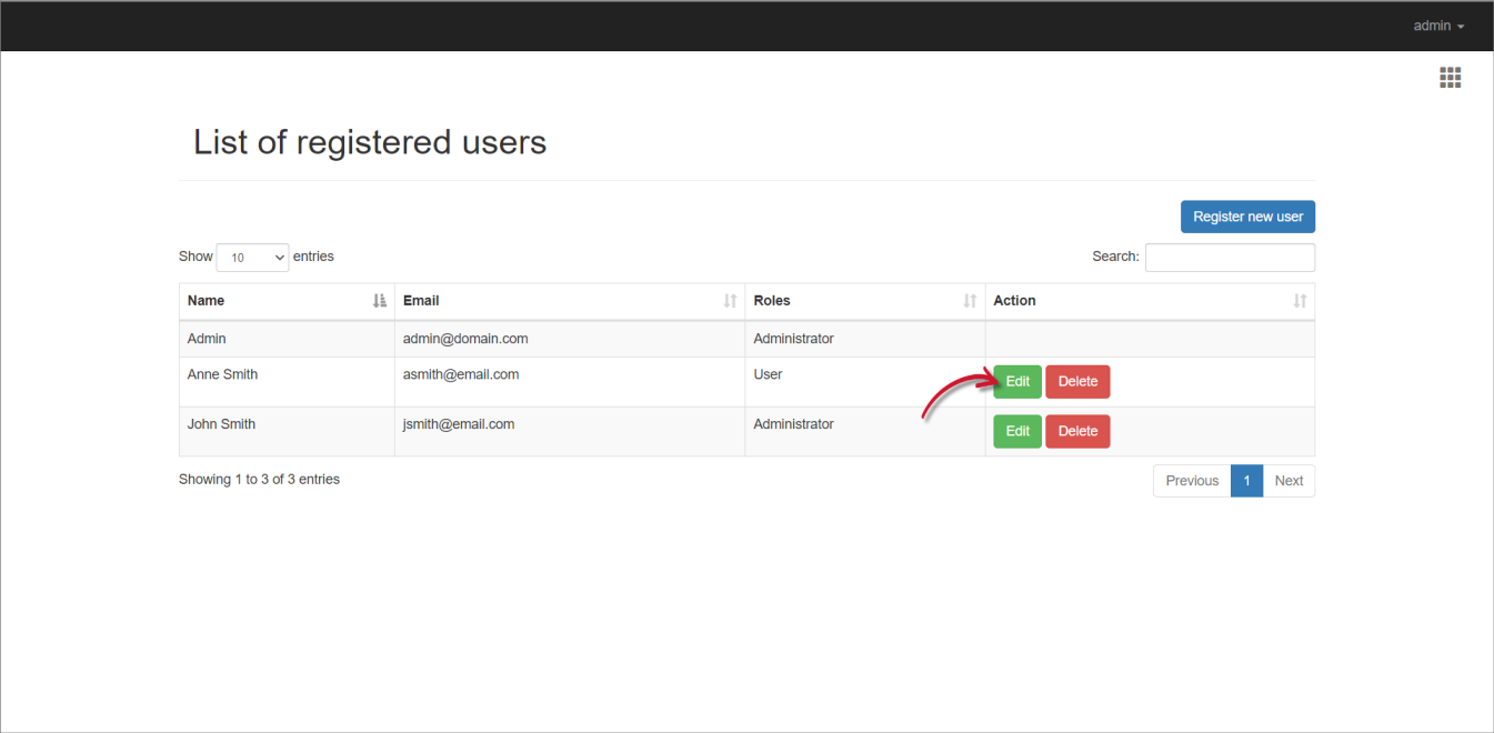 Enable Editing of User Details