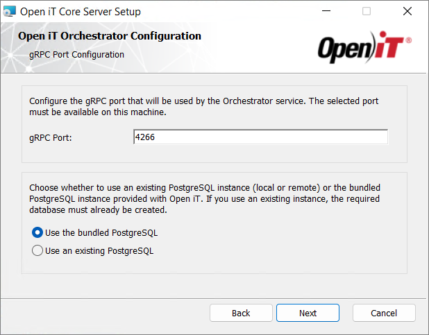 Open iT Orchestrator Configuration