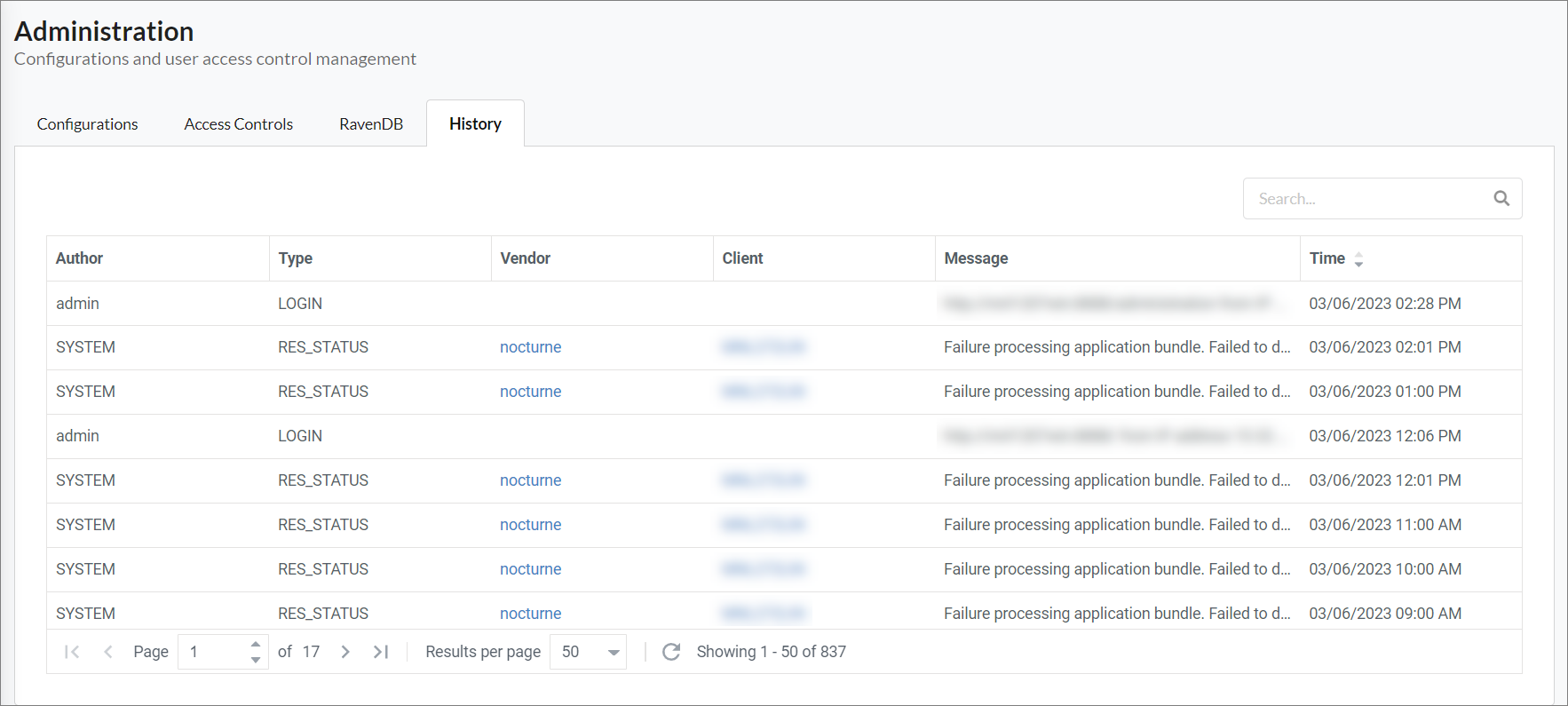 History Tab