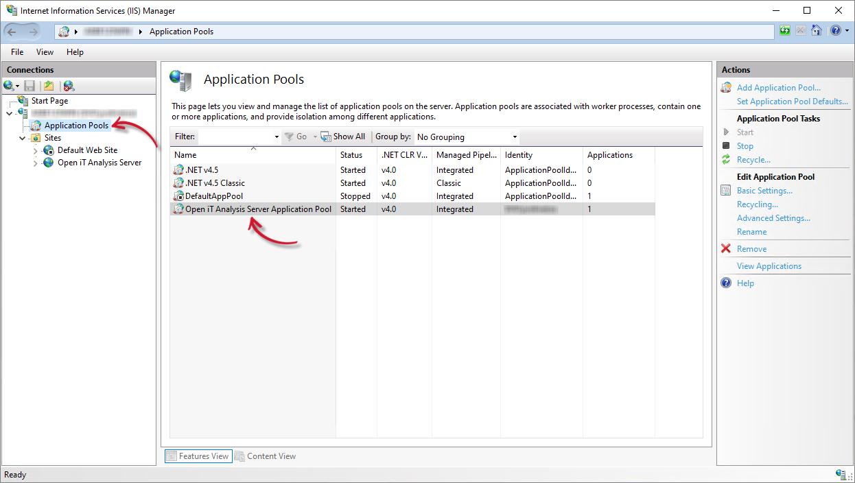 Application Pools