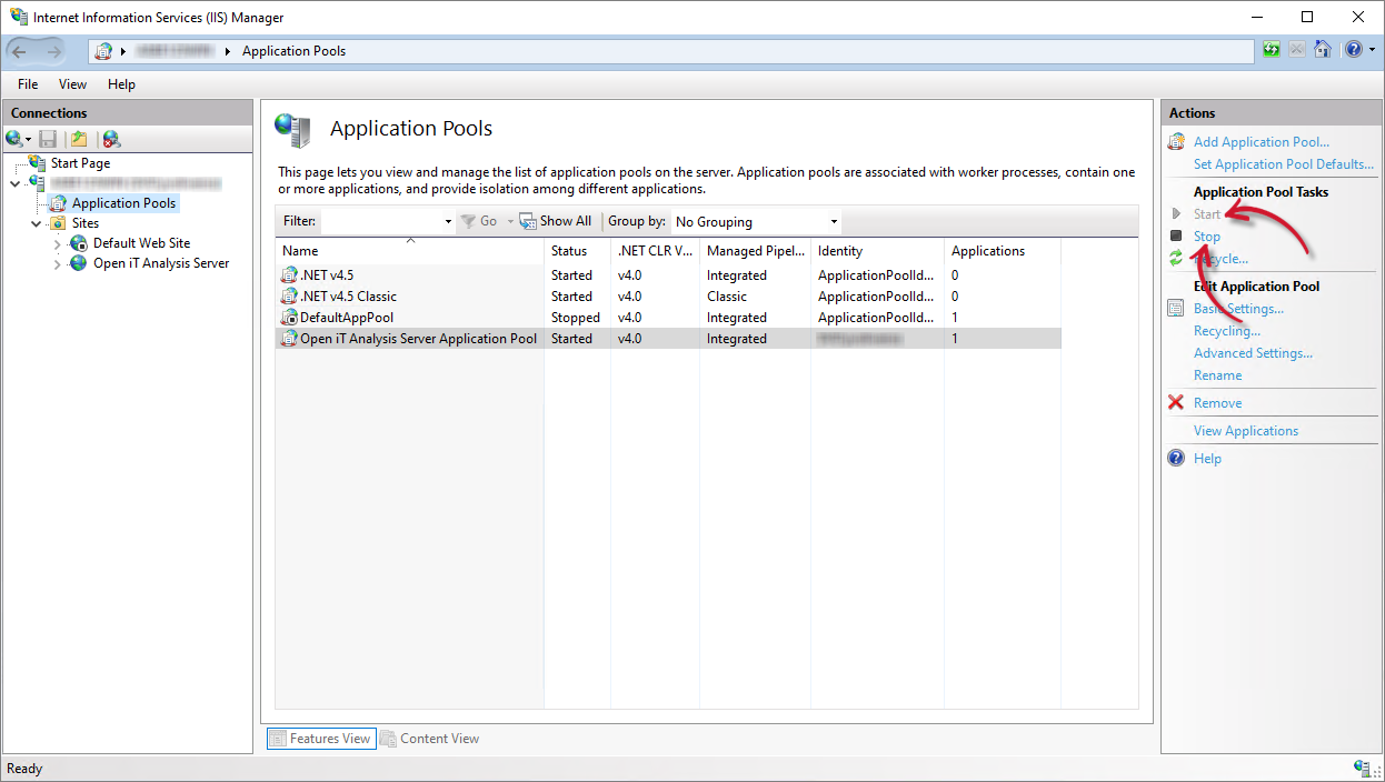 Stop Application Pool