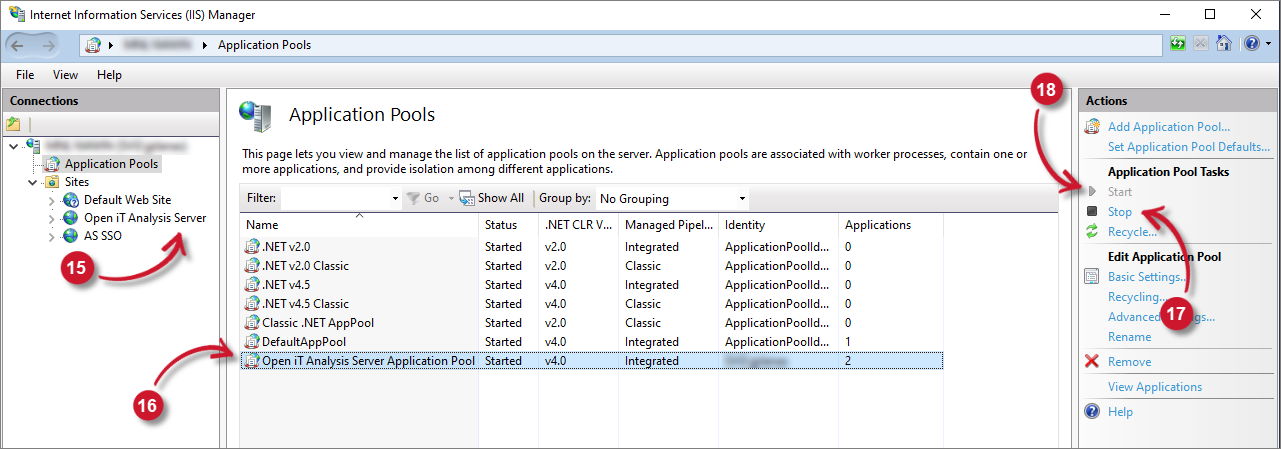 Restart Application Pool