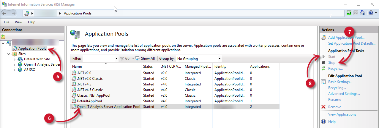 Restart Application Pool