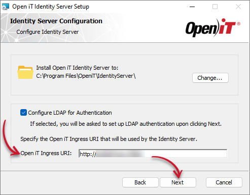 Identity Server Configuration (Remote Ingress)