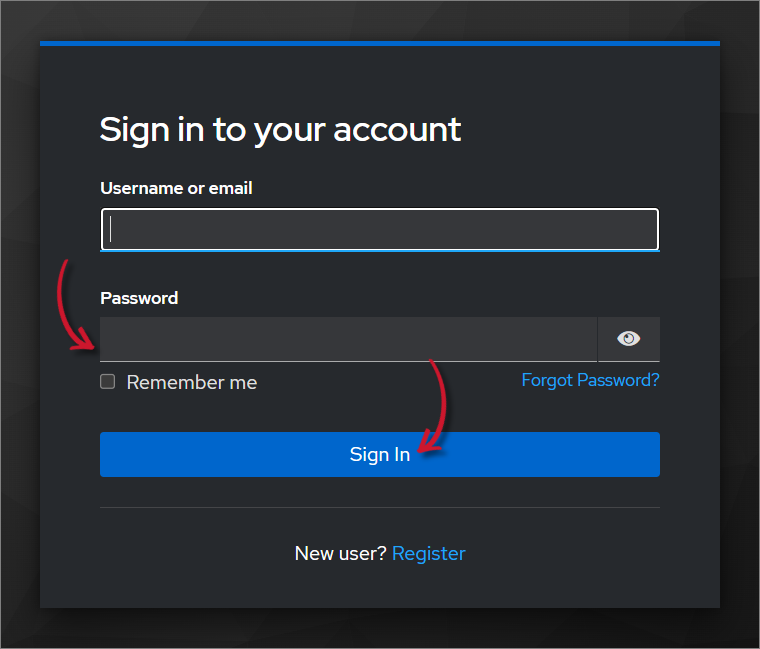 Keycloak Login Password