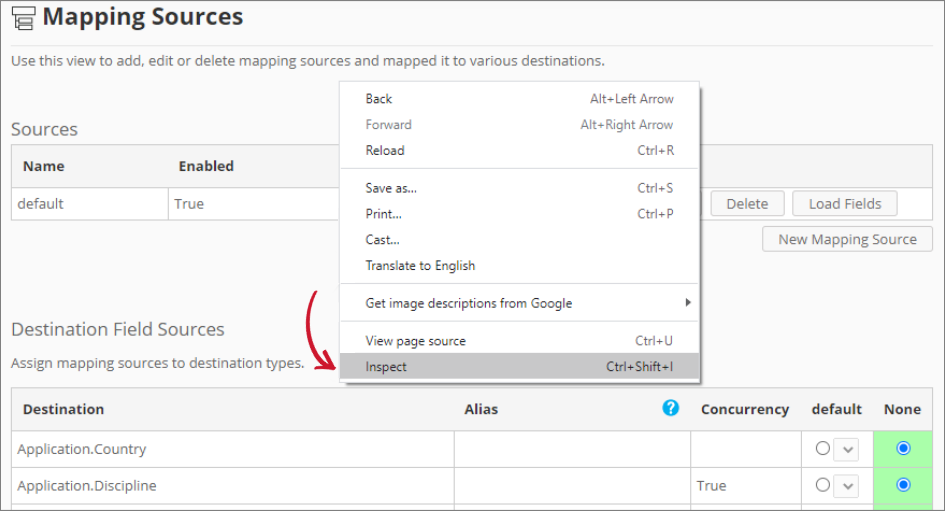 Inspect Web Browser