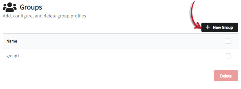 Creating a New Group